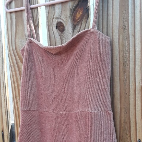 Forever 21 Pink Corduroy Spaghetti Strap Dress S - Picture 3 of 8